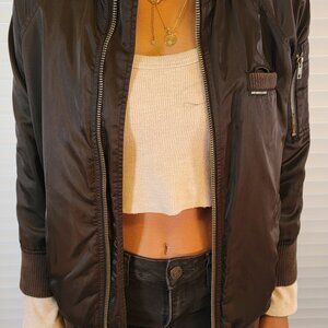 Members Only SATIN Women’s Iconic Racer Jacket Slim Fit Black